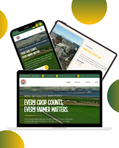Blue Barn Farms website screenshot