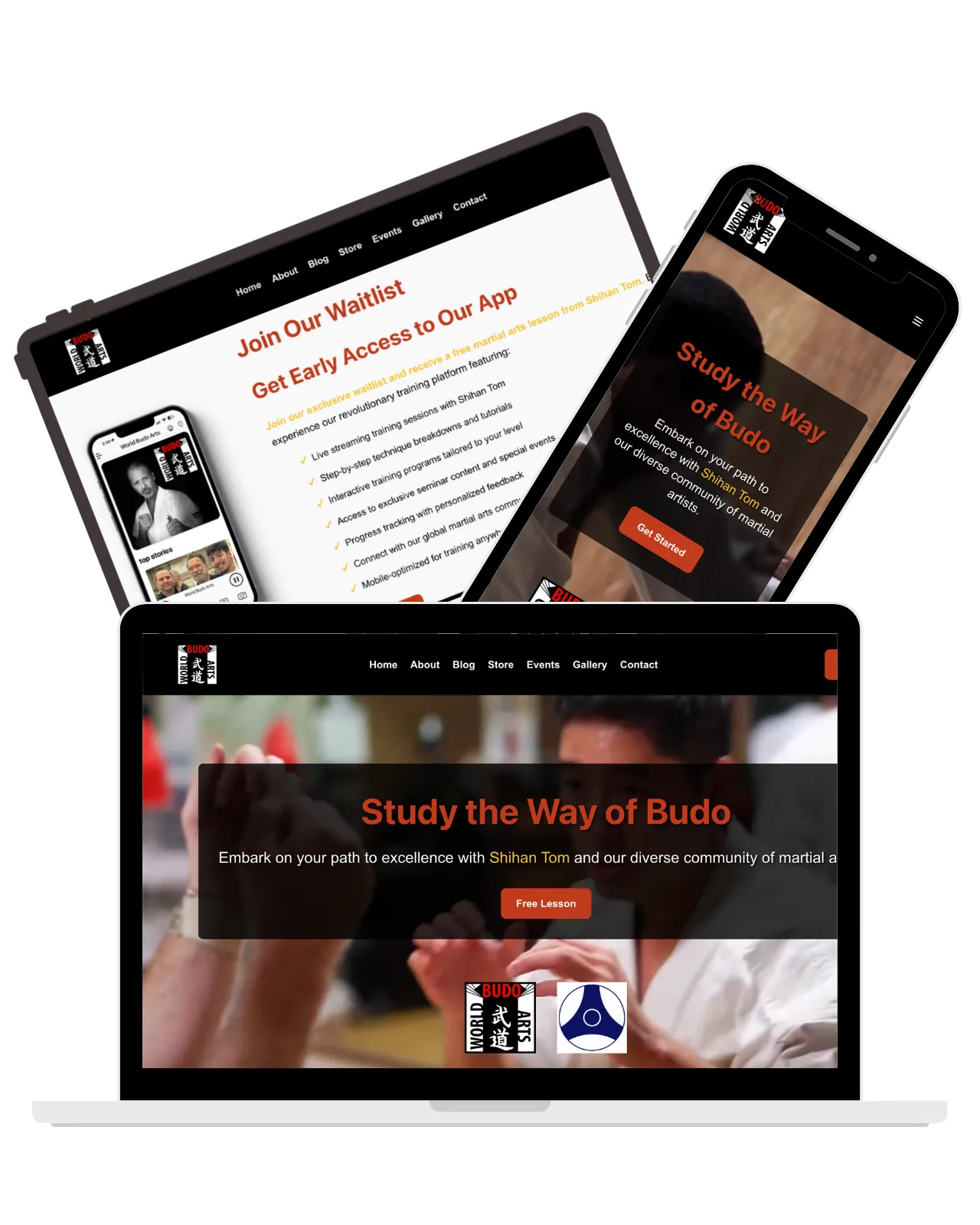 World Budo Arts website preview